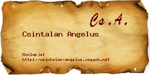 Csintalan Angelus névjegykártya
